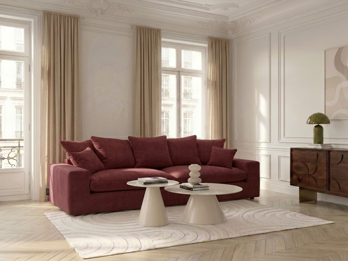 Sofa prosta 3-osobowa nierozkładana NEVADA gładka tkanina