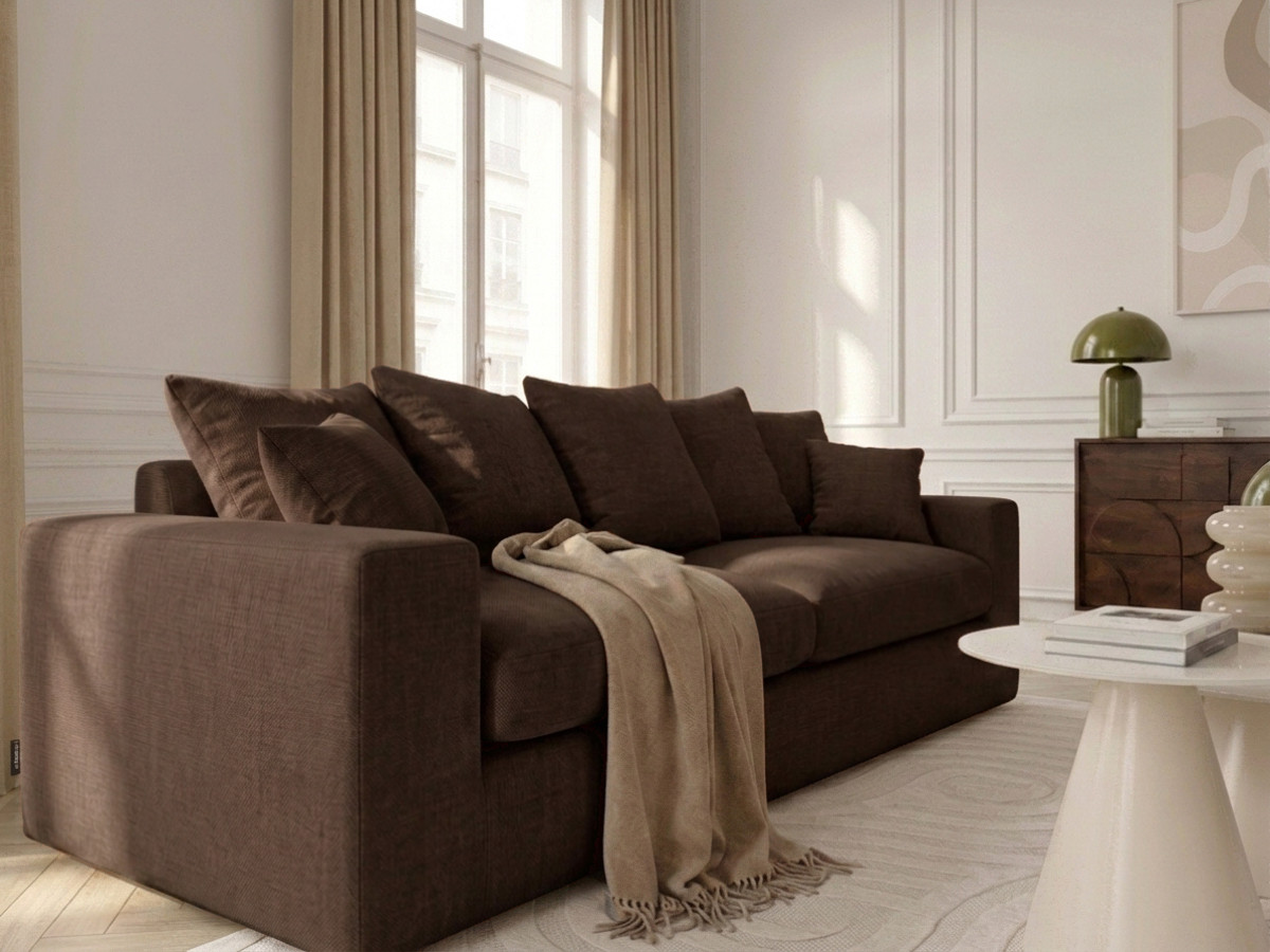 Sofa prosta 3-osobowa nierozkładana NEVADA gładka tkanina