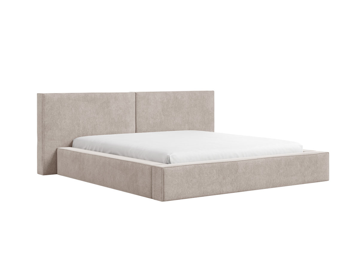 Lit coffre bas VICTOIRE chenille beige — vue 6