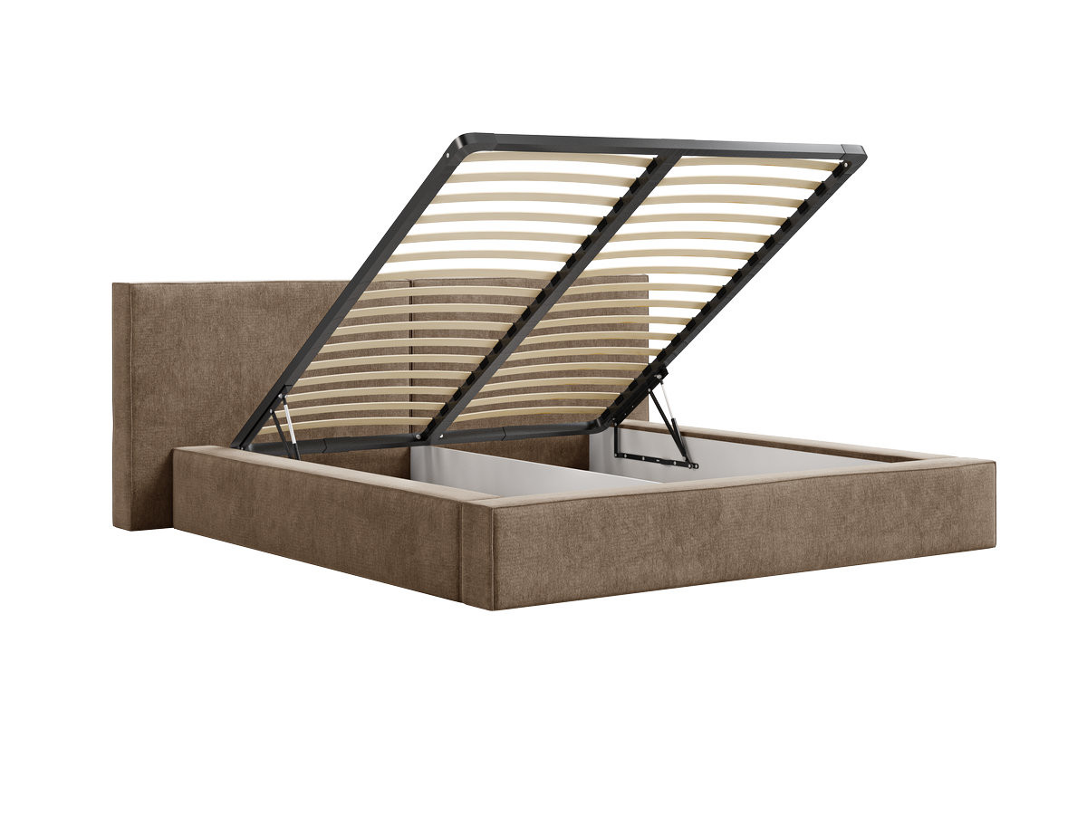 VICTOIRE-opbergbed van chenillestof