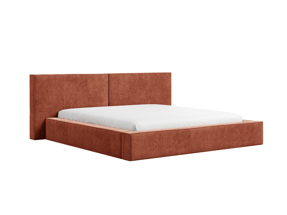 Lit coffre bas VICTOIRE chenille orange — vue 6