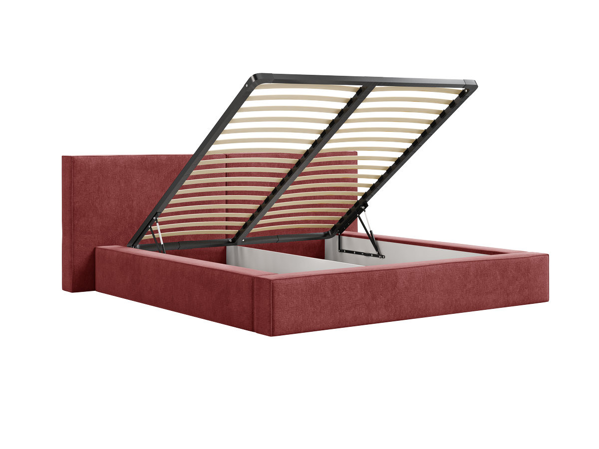 Lit coffre bas VICTOIRE tissu chenille