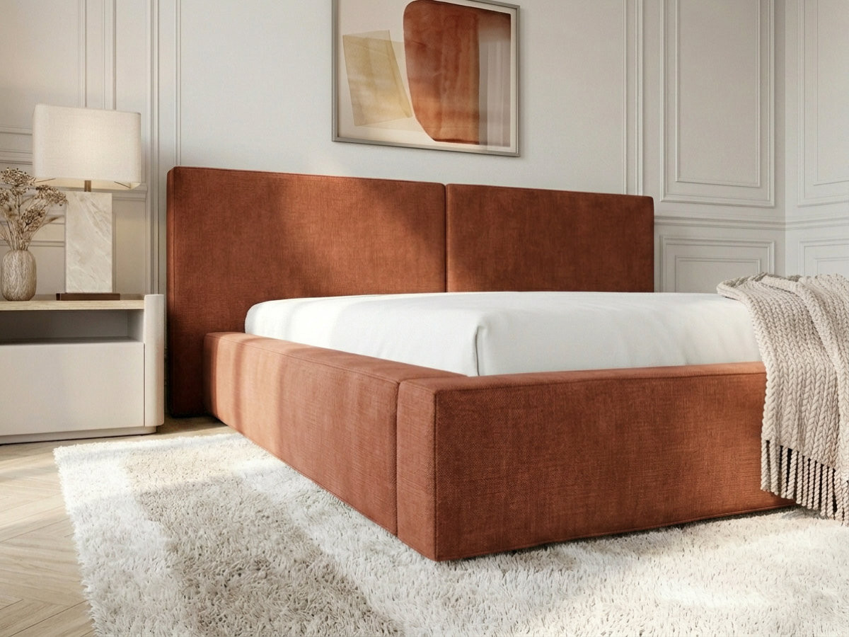 VICTOIRE-opbergbed van chenillestof