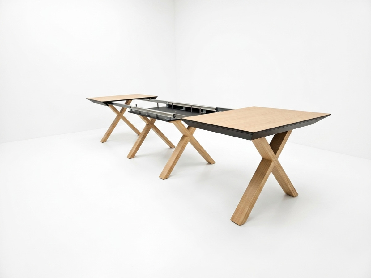 Table à manger extensible XL 160 à 356 cm MARTHA chêne