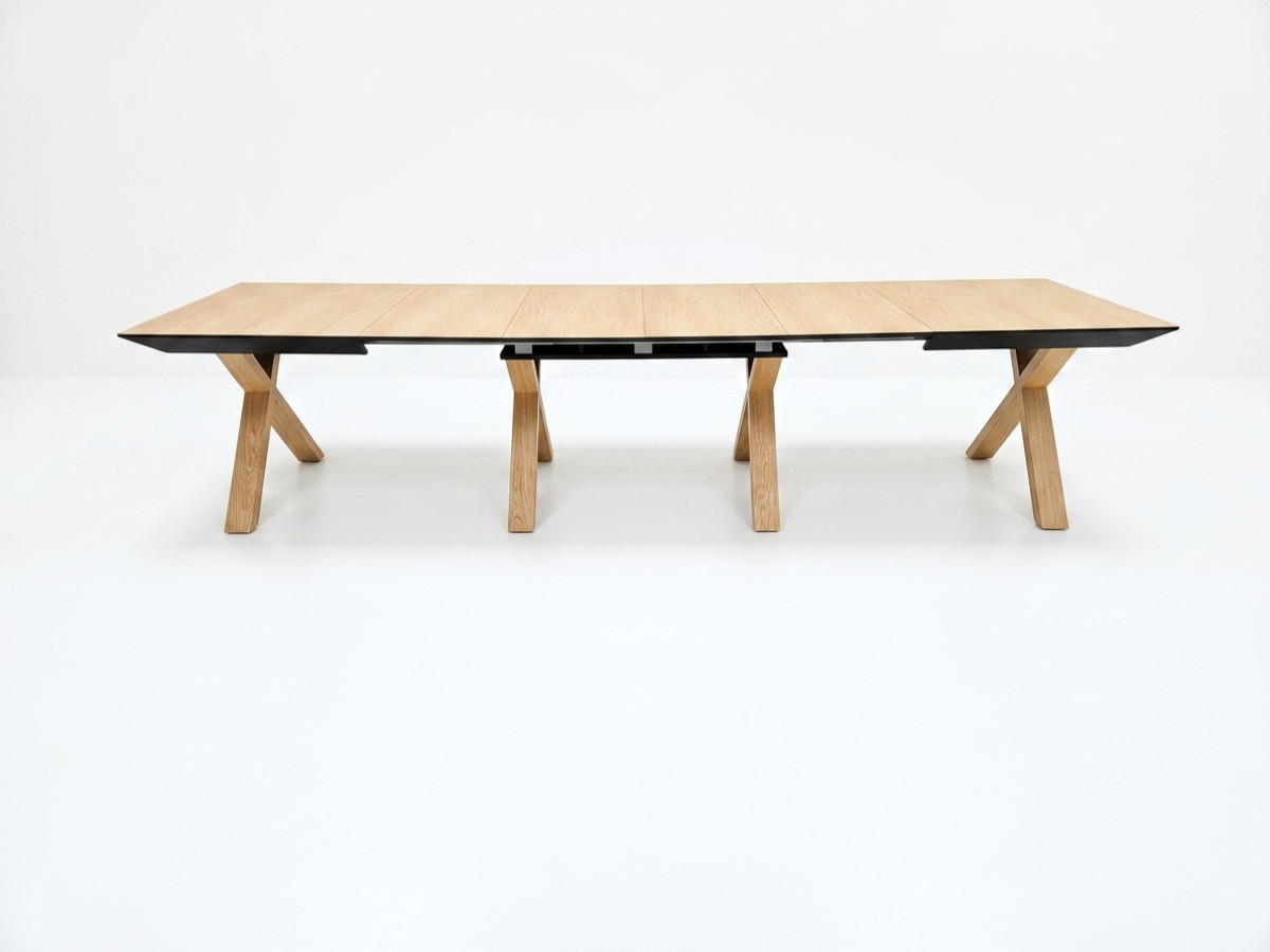 Table à manger extensible XL 160 à 356 cm MARTHA chêne