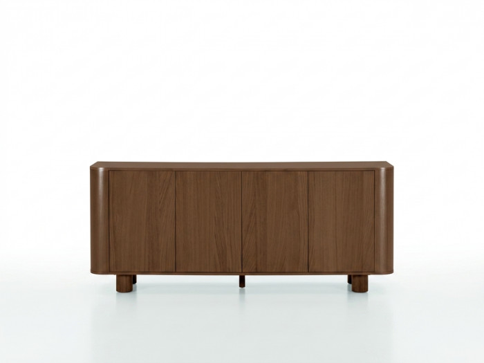 Buffet 4 portes 180 cm MALO placage chêne massif