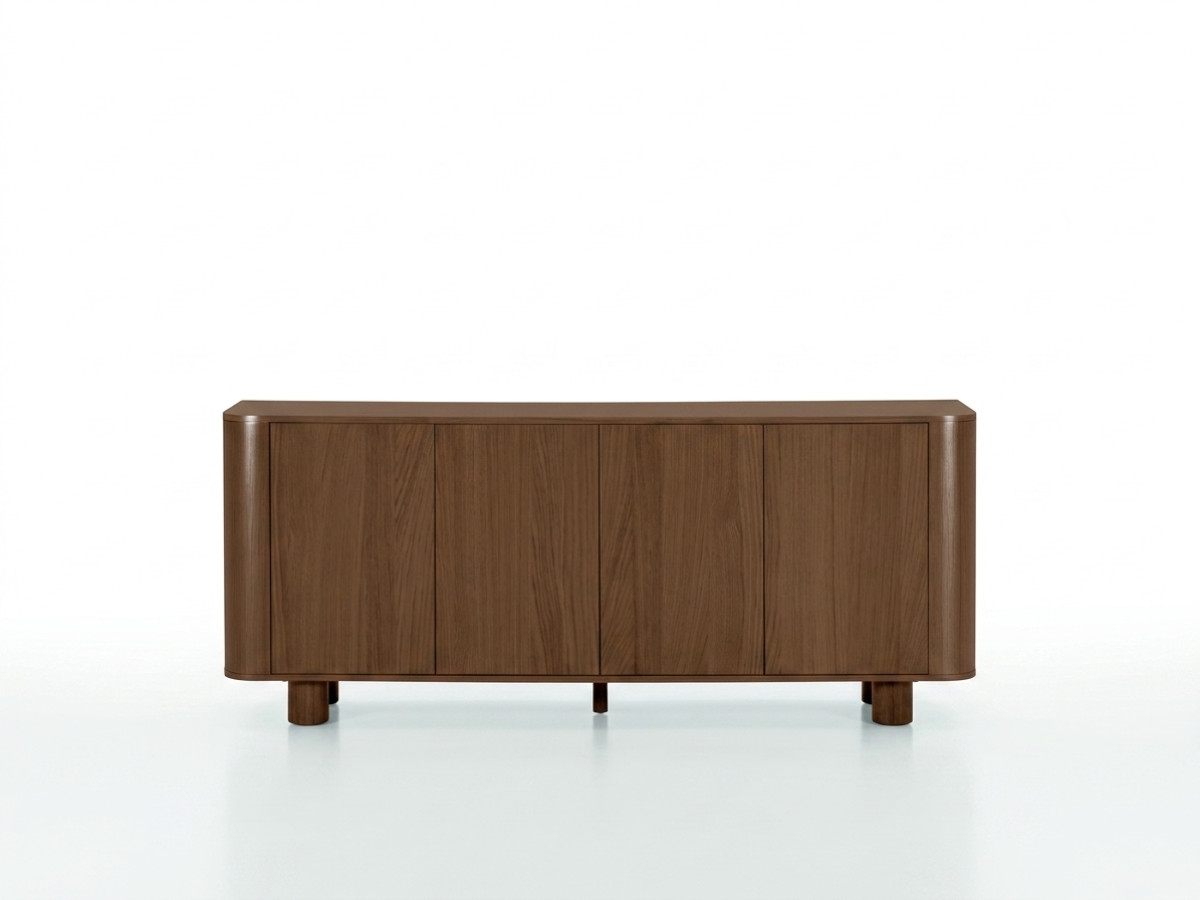 MALO 4-deurs dressoir 180 cm massief eiken fineer