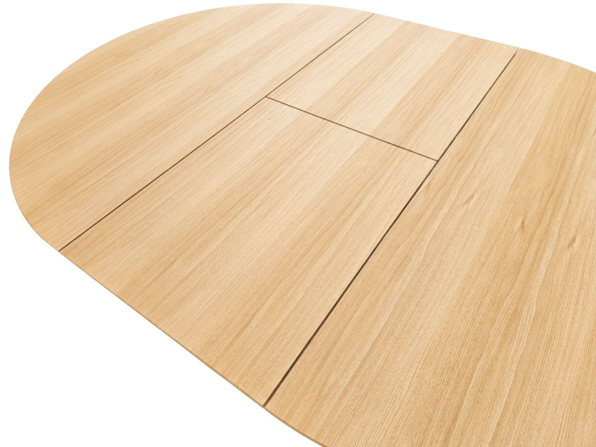 Ronde uitschuifbare eettafel 120 tot 225 cm JUDITH eiken