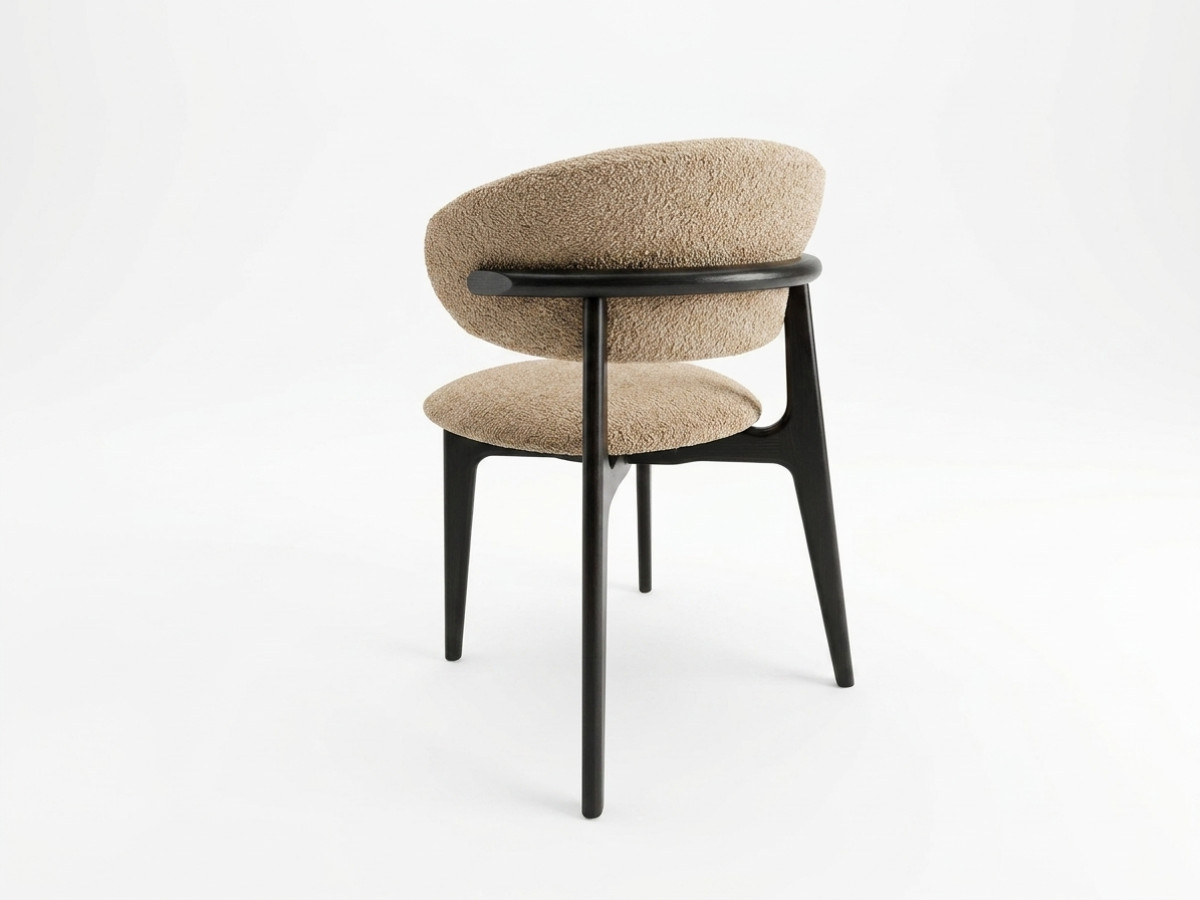Set van 2 stoelen van eikenhout ROSINE met bouclé stof