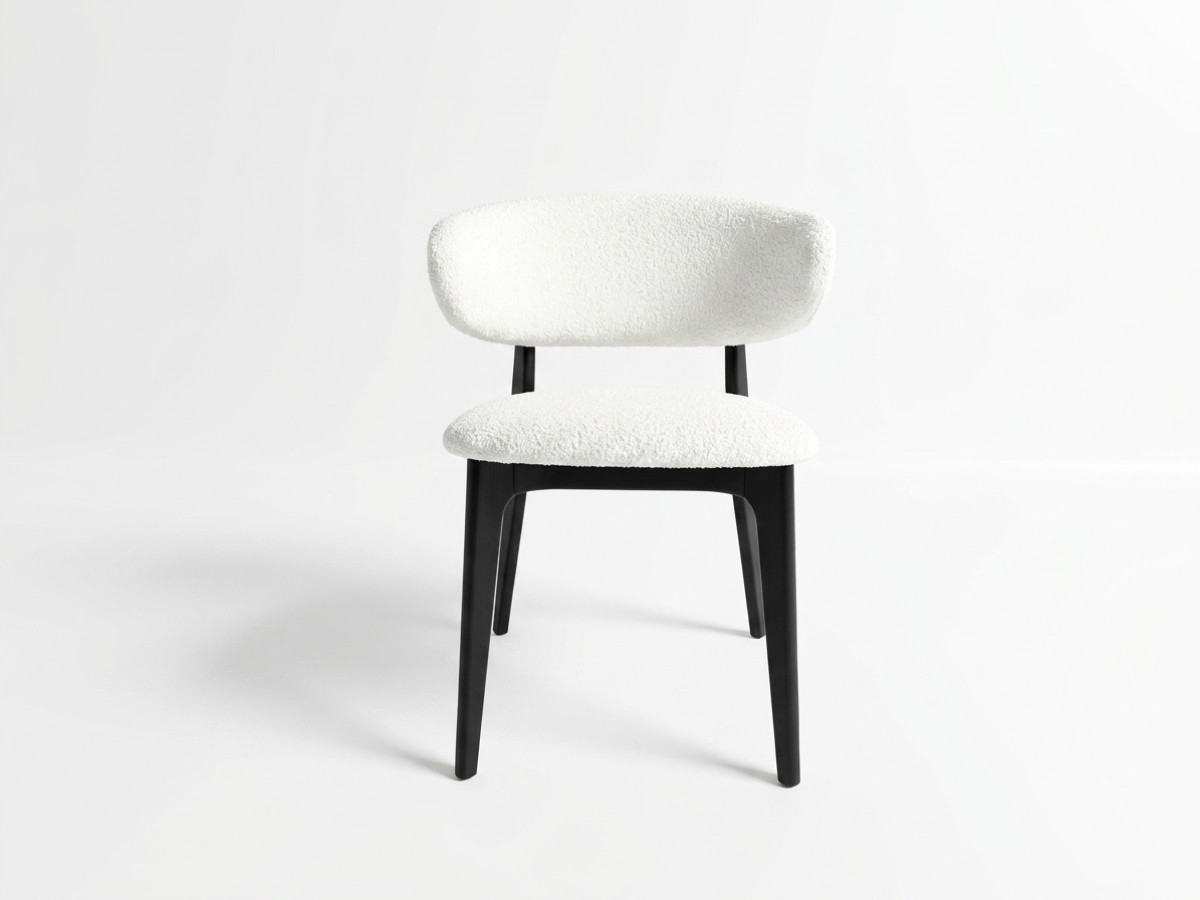 Set van 2 stoelen van eikenhout ROSINE met bouclé stof