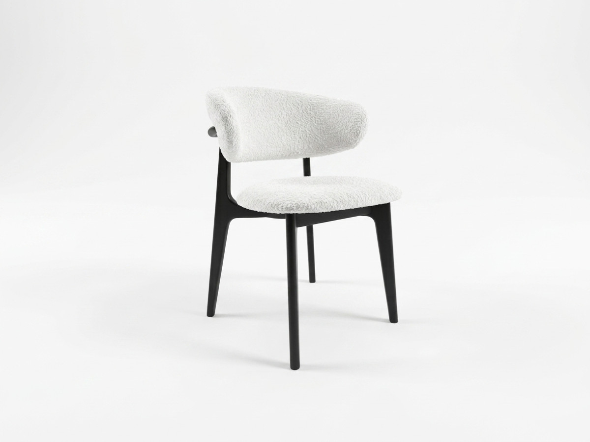 Set van 2 stoelen van eikenhout ROSINE met bouclé stof