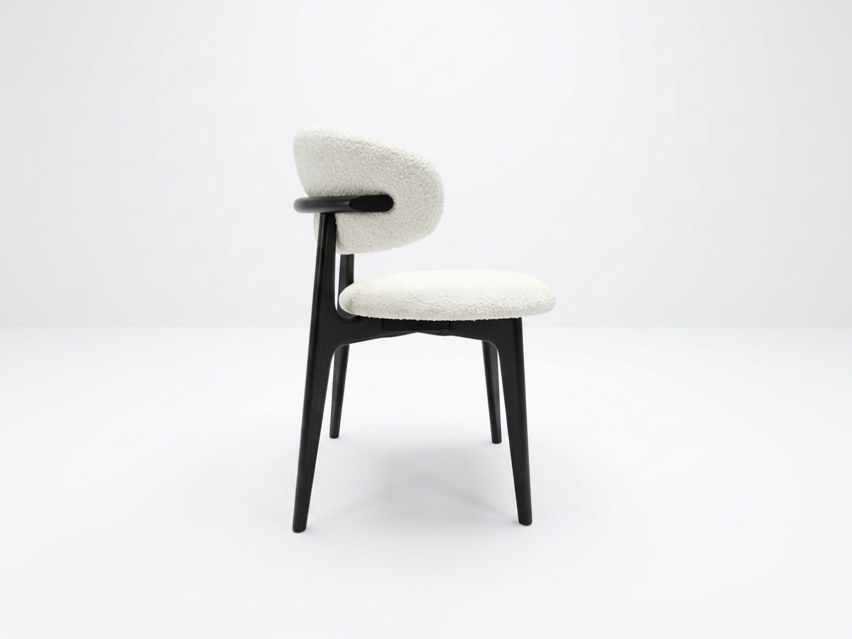 Set van 2 stoelen van eikenhout ROSINE met bouclé stof