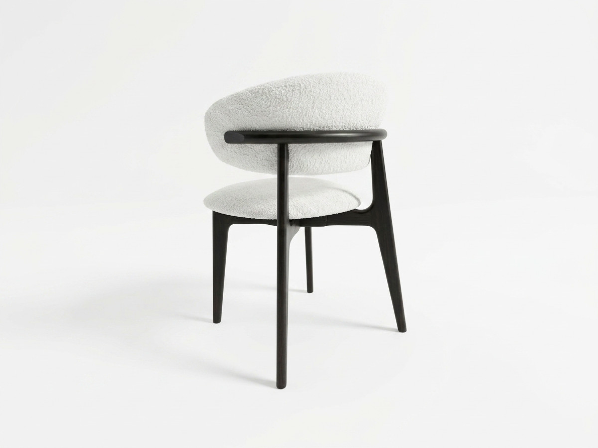 Set van 2 stoelen van eikenhout ROSINE met bouclé stof