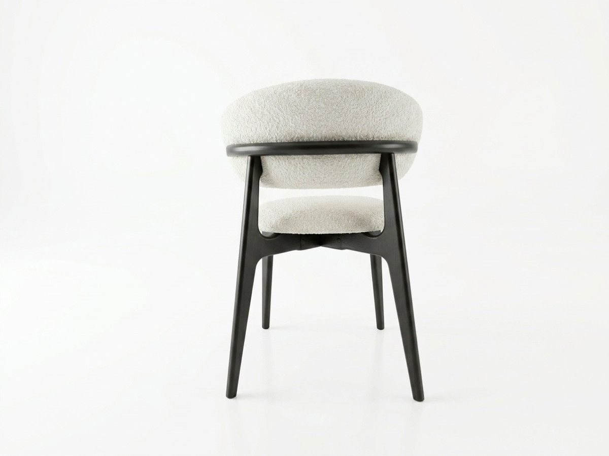 Set van 2 stoelen van eikenhout ROSINE met bouclé stof