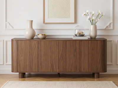 Buffet 4 portes 180 cm MALO placage chêne massif