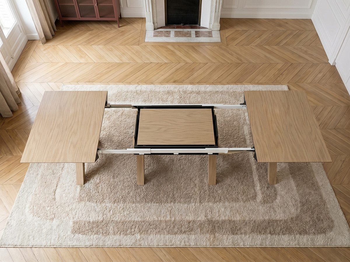 Table à manger extensible XL 160 à 356 cm MARTHA chêne