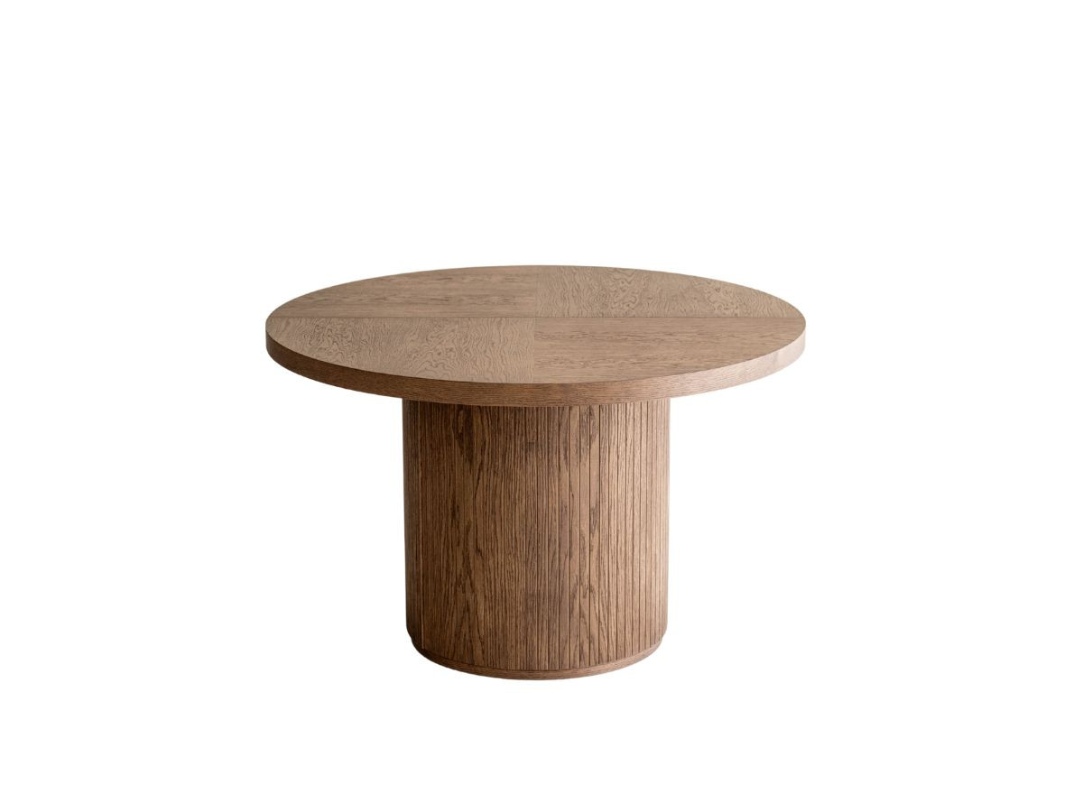 PRADO Eetkamerset met verlengbare tafel 120 tot 204 cm + set BASTIDE stoelen met massief eiken fineer