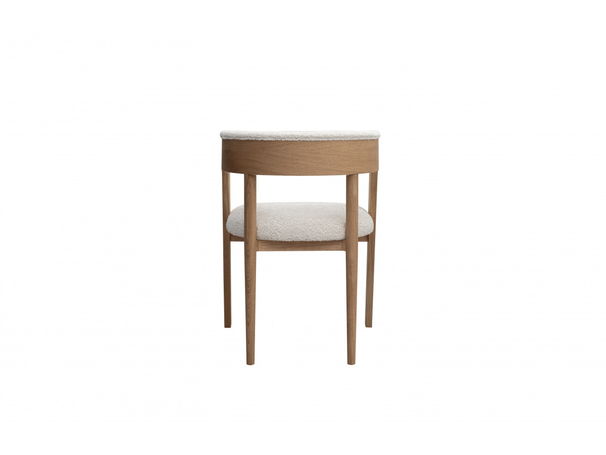 PRADO Eetkamerset met verlengbare tafel 120 tot 204 cm + set BASTIDE stoelen met massief eiken fineer