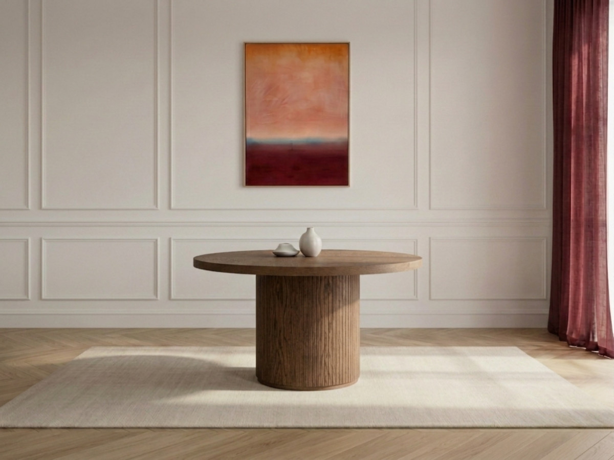Ensemble PRADO avec table à manger extensible avec rangements 120 à 204 cm + lot de chaises BASTIDE placage rouge — vue 5