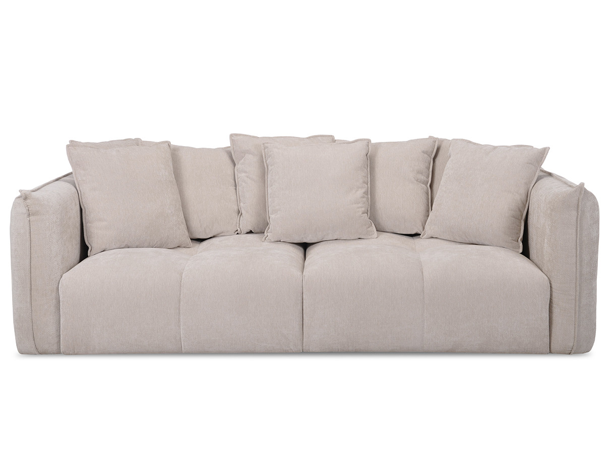 vaste 3-zitszetel met diepe zit harlem gekleurd beige