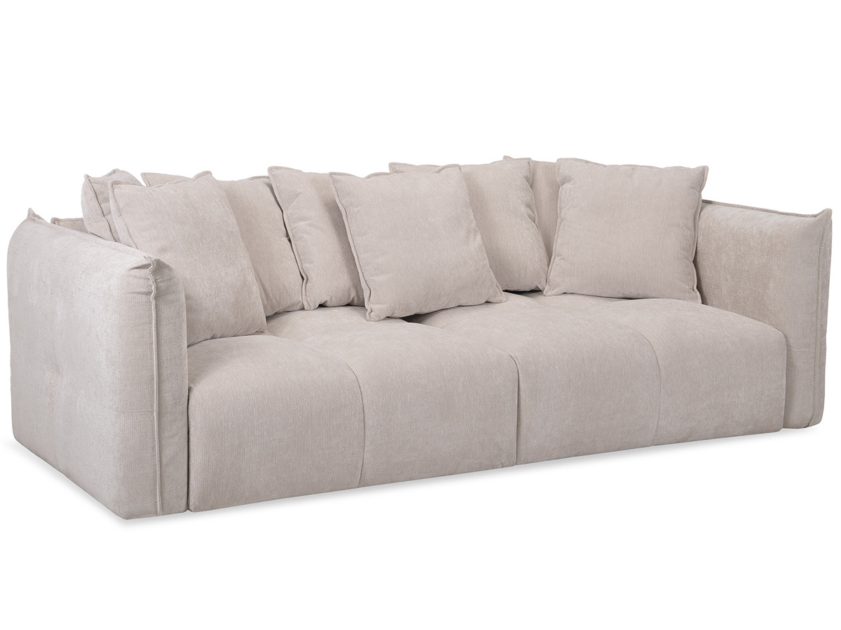 Canapé droit 3 places assise profonde HARLEM beige — vue 6