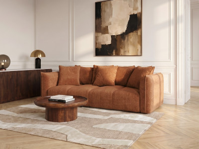 Canapé droit fixe 3 places assise profonde HARLEM