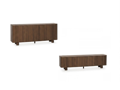 Ensemble MALO avec buffet 180 cm + meuble TV 180 cm placage chêne massif