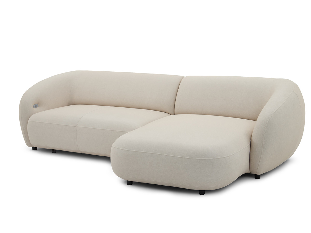 Canapé d'angle convertible avance-recule électrique HALO tissu lisse