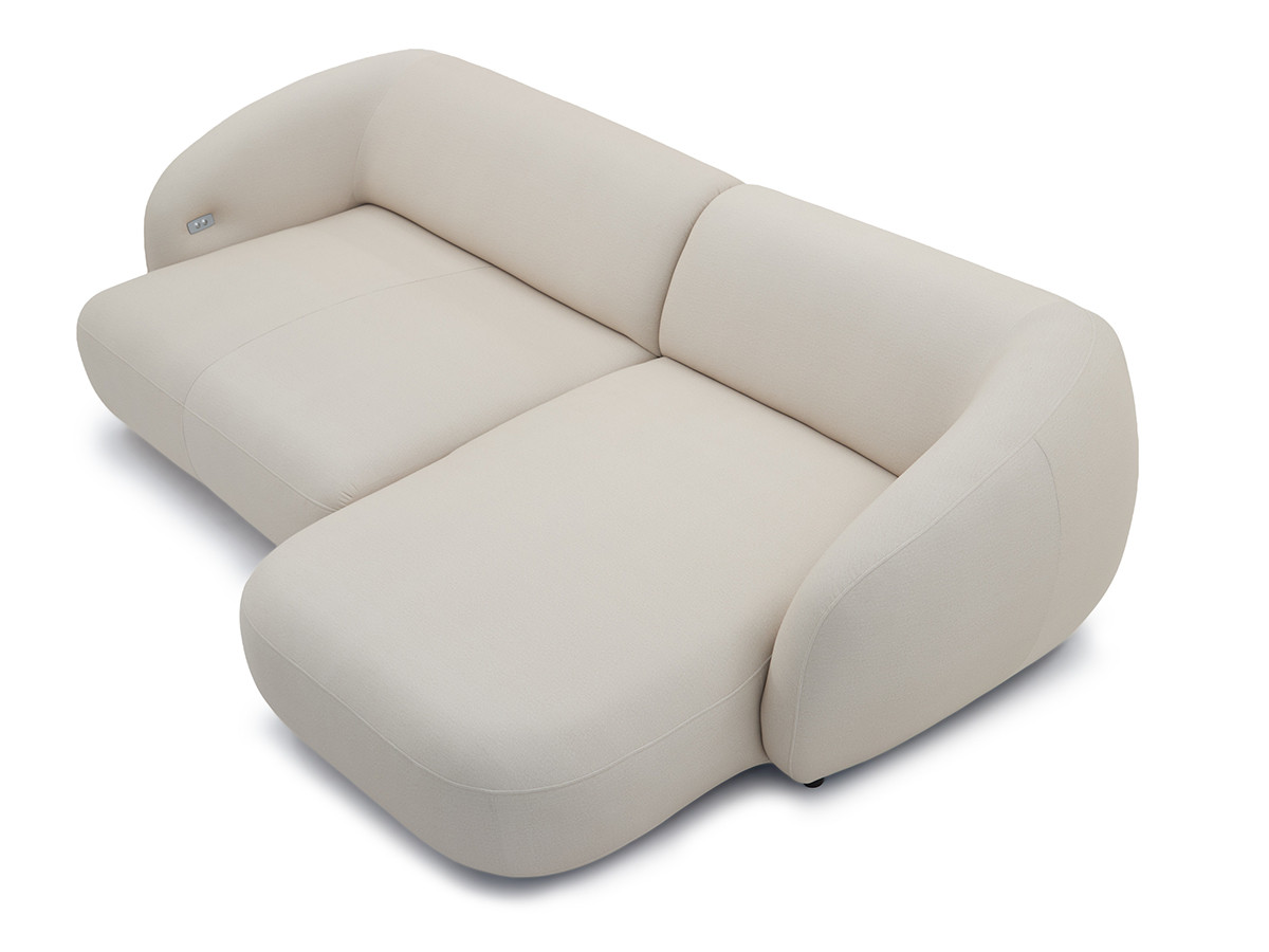 Canapé d'angle convertible avance-recule électrique HALO tissu lisse