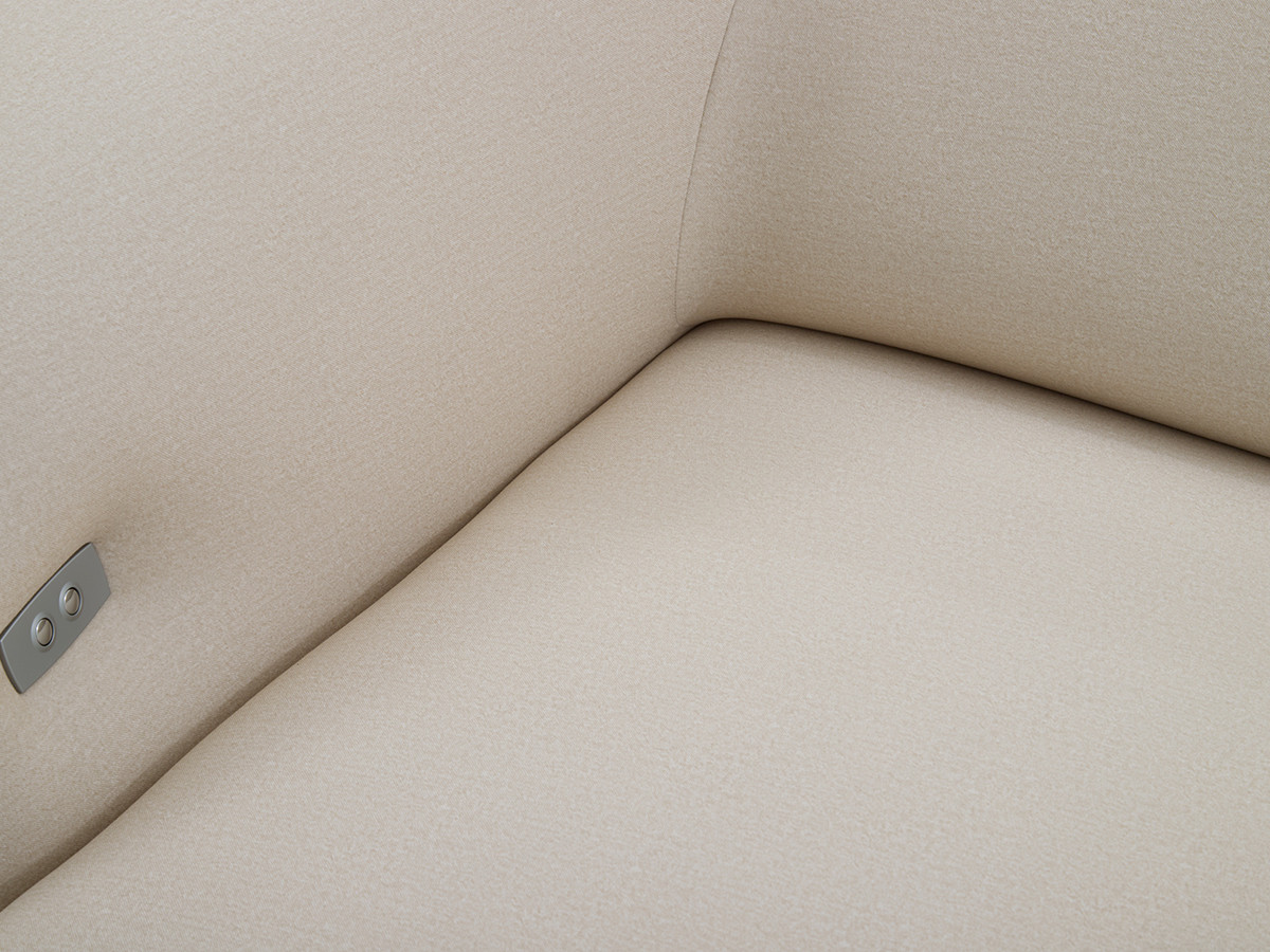 Canapé d'angle convertible avance-recule électrique HALO tissu lisse