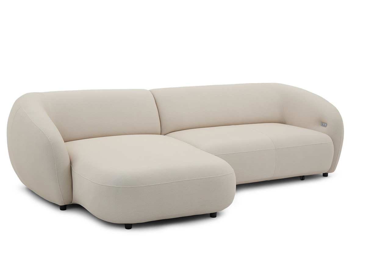 Canapé d'angle convertible avance-recule électrique HALO tissu lisse