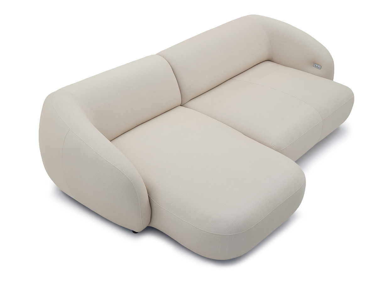 Canapé d'angle convertible avance-recule électrique HALO tissu lisse