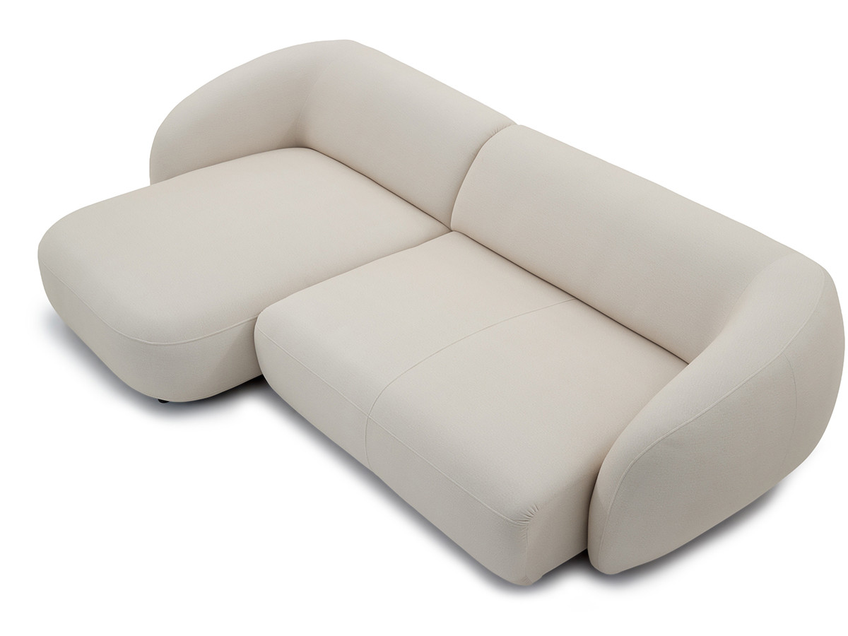 Canapé d'angle convertible avance-recule électrique HALO tissu lisse