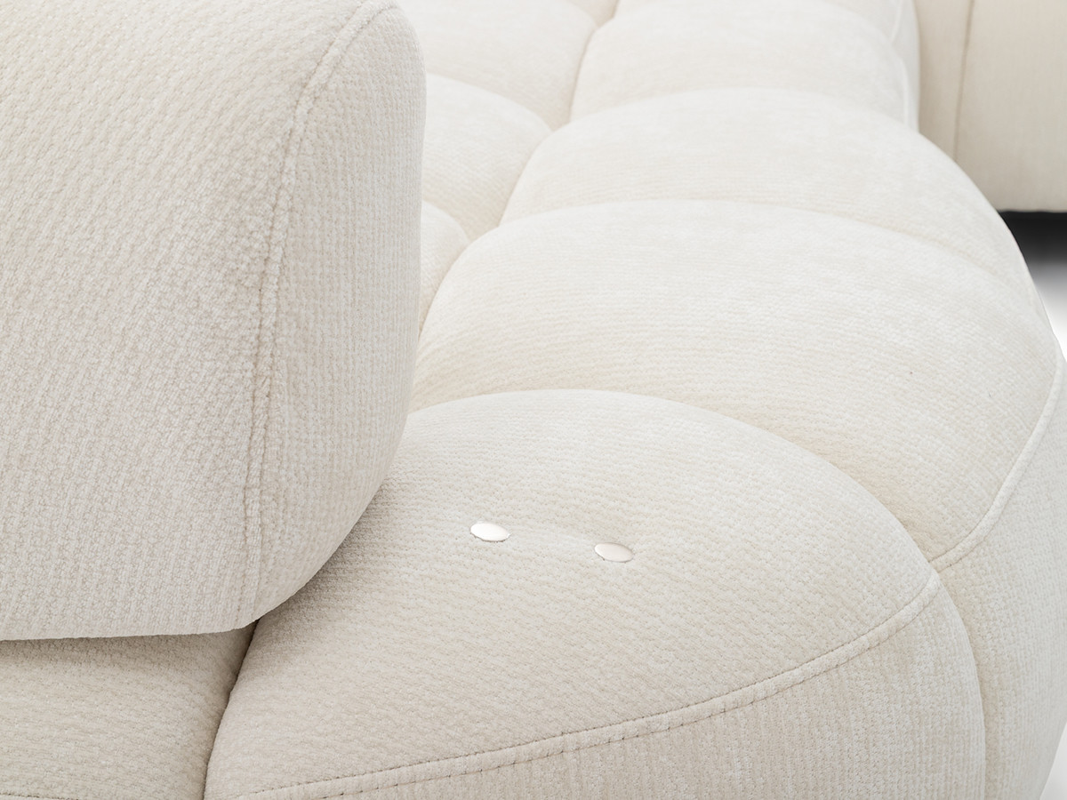 Canapé d'angle convertible avance-recule électrique LOVELY tissu lisse