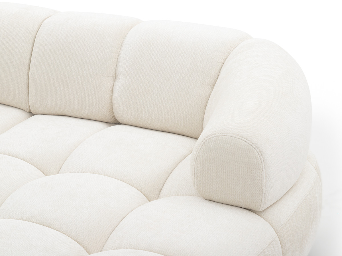 Canapé d'angle convertible avance-recule électrique LOVELY tissu lisse