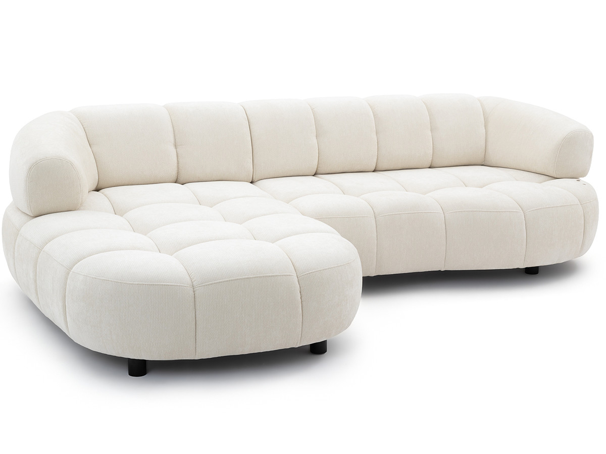 canapé d'angle avance-recule électrique lovely kolorowy beige