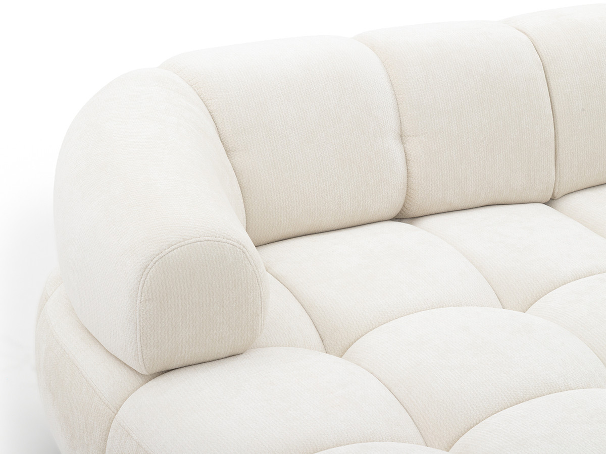 Canapé d'angle convertible avance-recule électrique LOVELY tissu lisse