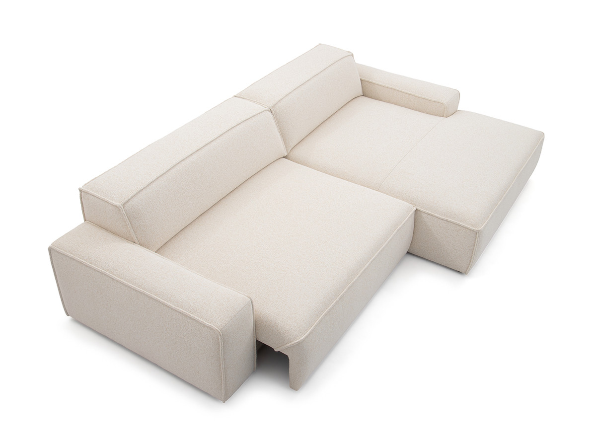 Canapé d'angle convertible avance-recule électrique ABEL tissu chiné