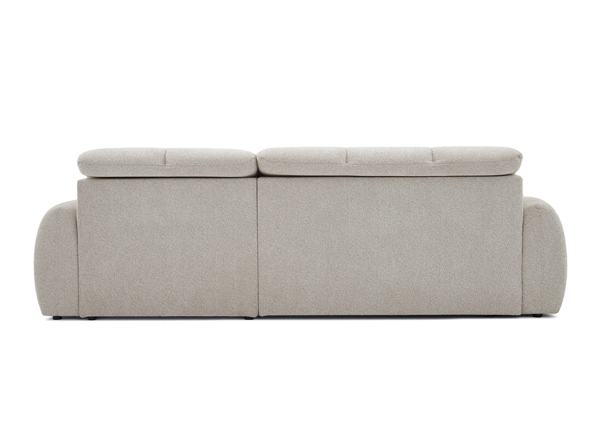 Canapé d'angle convertible avance-recule électrique RUBY tissu chenille