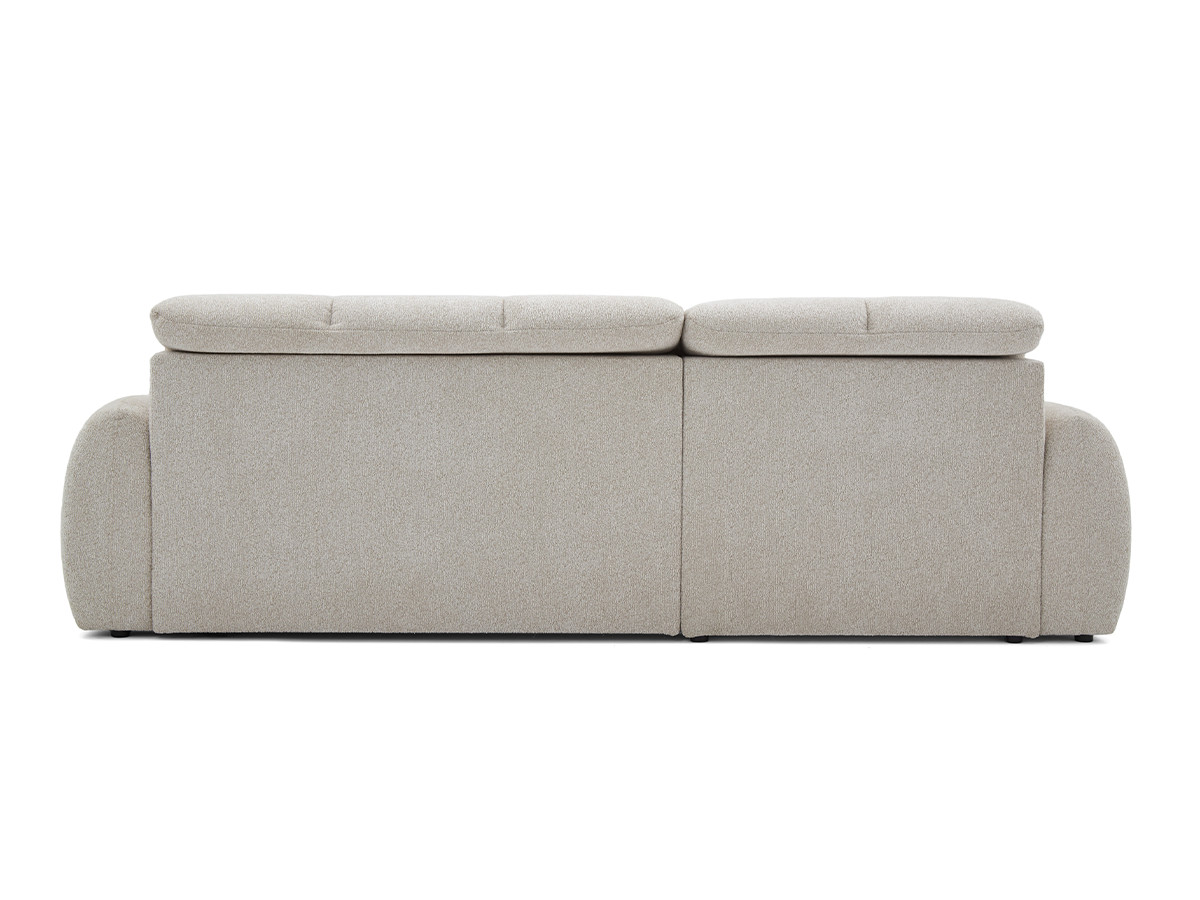 Canapé d'angle convertible avance-recule électrique RUBY tissu chenille