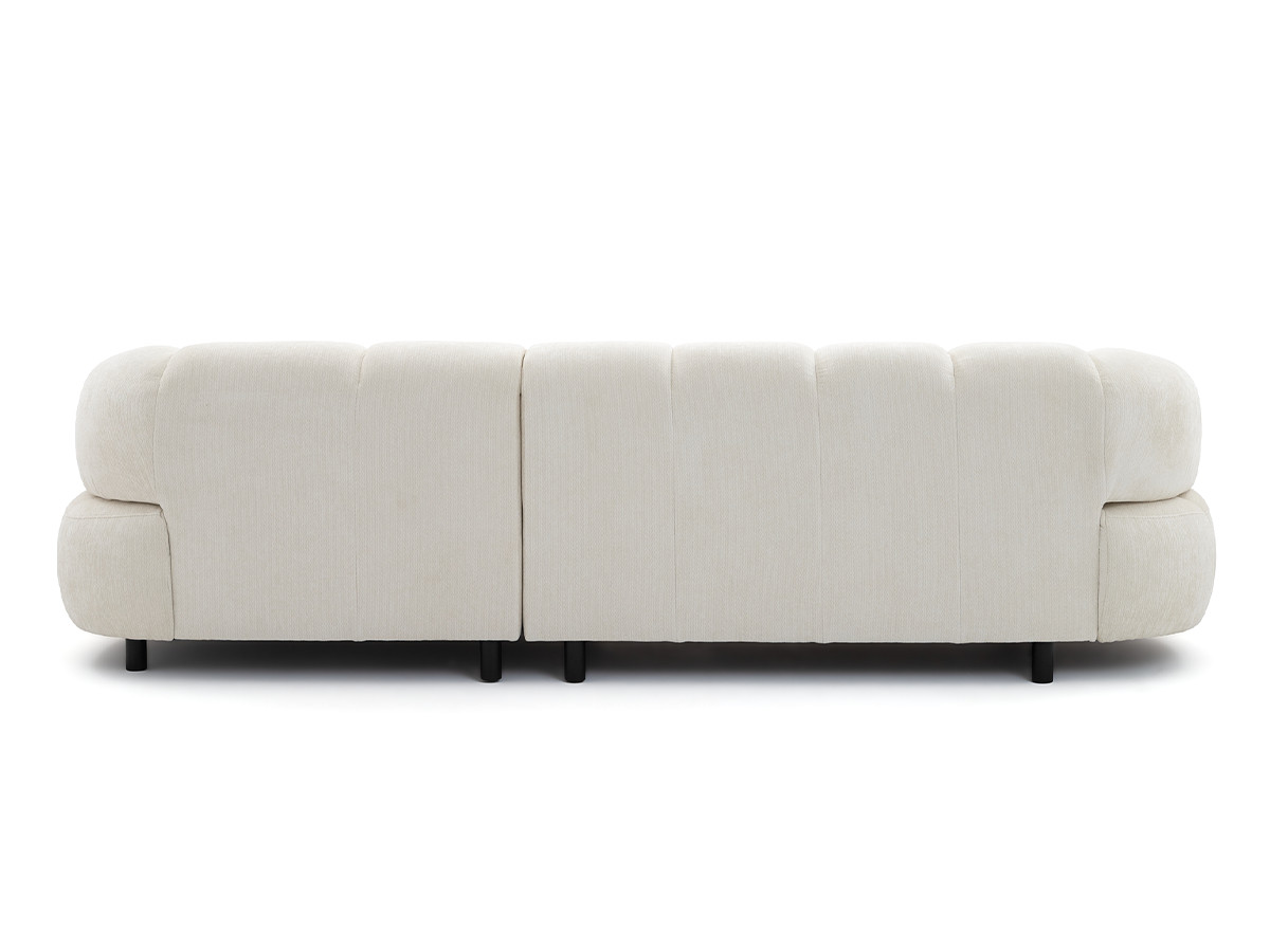 Canapé d'angle convertible avance-recule électrique LOVELY tissu lisse