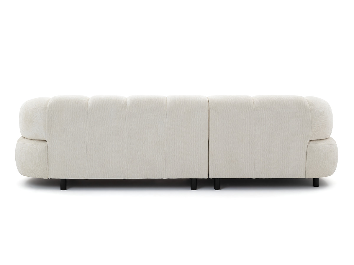 Canapé d'angle convertible avance-recule électrique LOVELY tissu lisse