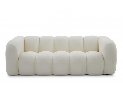 Canapé droit fixe 3 places CURVY tissu chenille