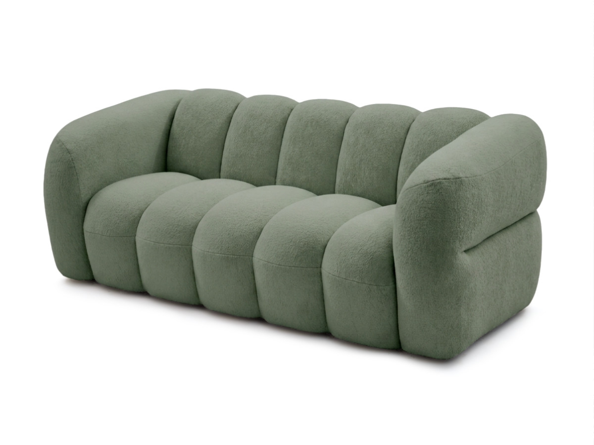 Canapé droit fixe 3 places CURVY tissu chenille