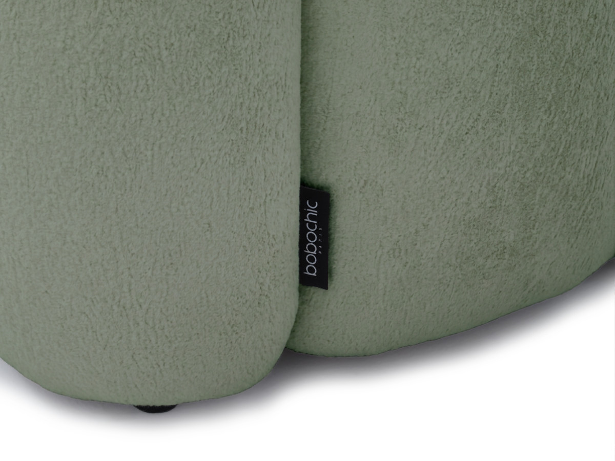 Canapé droit fixe 3 places CURVY tissu chenille