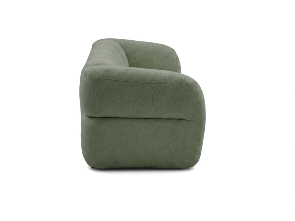 Canapé droit fixe 3 places CURVY tissu chenille