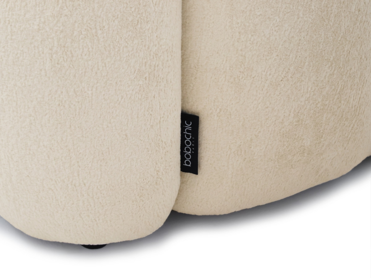 Canapé droit fixe 3 places CURVY tissu chenille