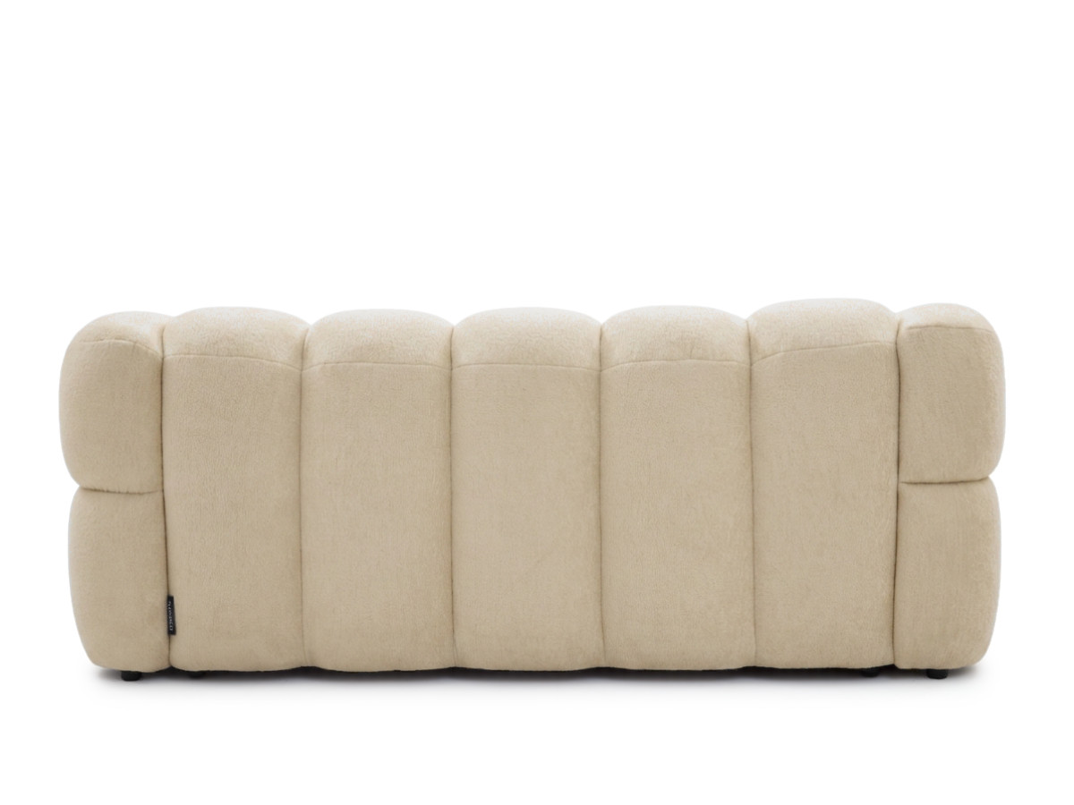 Canapé droit fixe 3 places CURVY tissu chenille