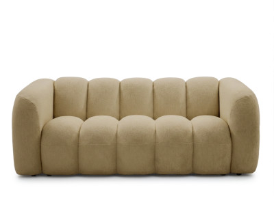 Canapé droit fixe 3 places CURVY tissu chenille