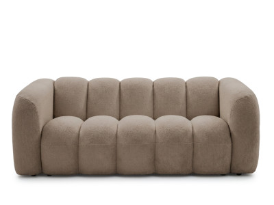 Canapé droit fixe 3 places CURVY tissu chenille